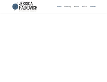 Tablet Screenshot of jessicafialkovich.com